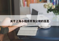 关于上海小程序开发公司的信息